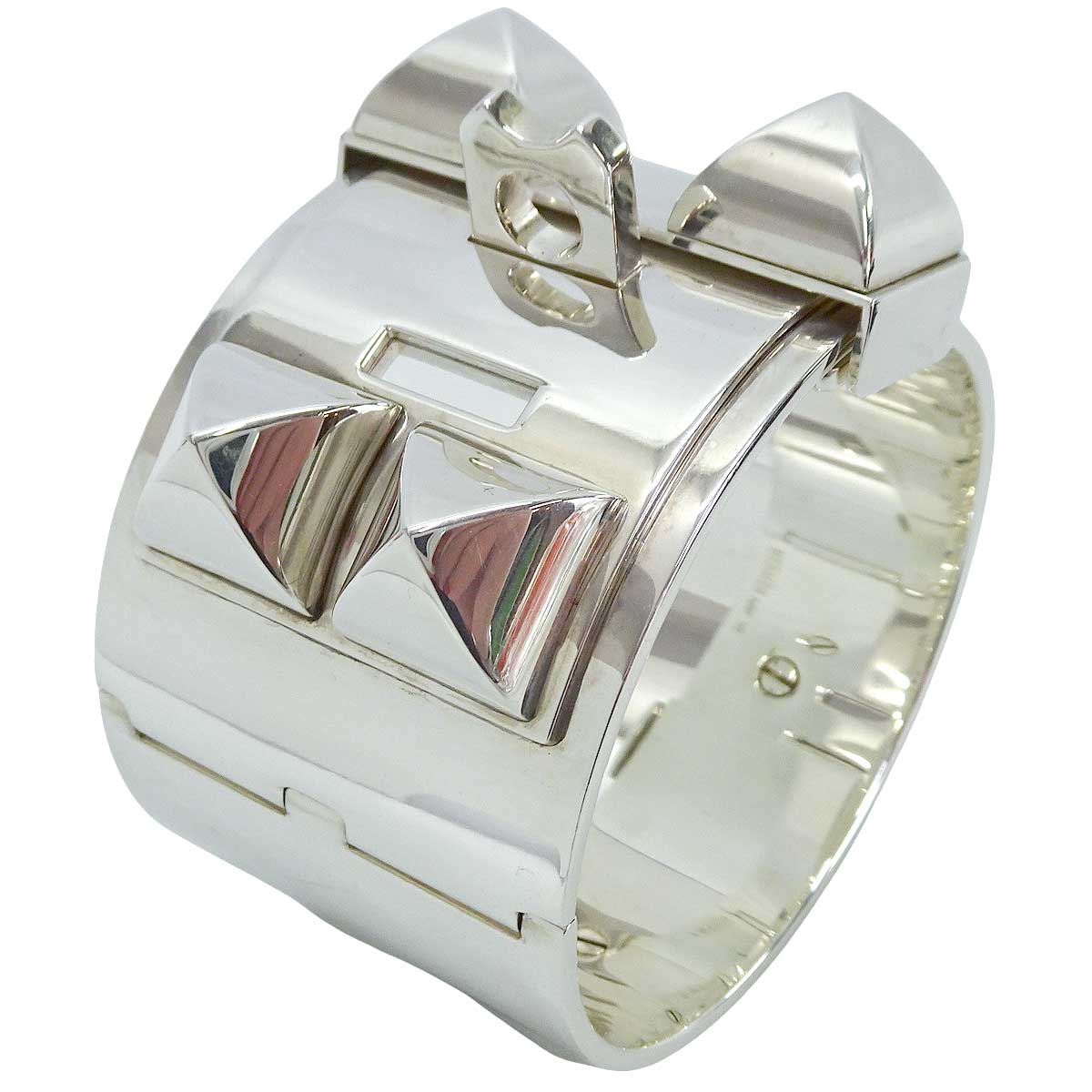 [Pre-loved] HERMES bangle COLLIER DE CHIEN Silver Silver925 (SV925 Ag925)[USED SA][Authentic]