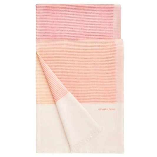 2022SS HERMES Stall ETOLE HORIZON Blanc (White)/Red/Purple/Pink Cashmere H269088S[EXCELLENT][Authentic]