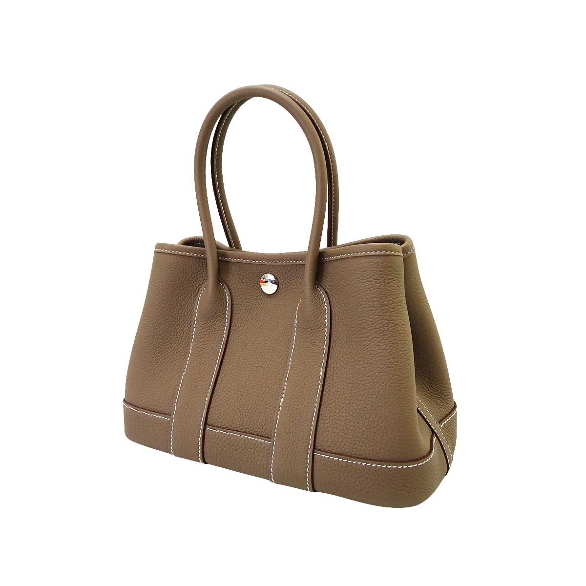 HERMES Handbag Neo Garden Party 23 Etoupe Veau Negonda Silver HW Stamp G[BRAND NEW][Authentic]