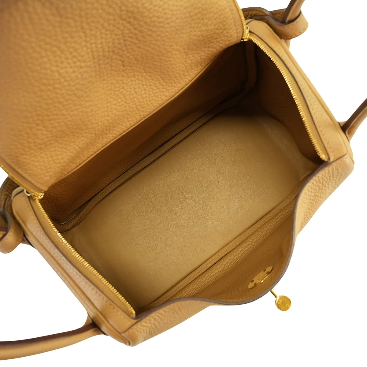 [Pre-loved] HERMES Shoulder bag Lindy 26 Biscuit Taurillon Clemence Gold HW Stamp B[LIKE NEW][Authentic]