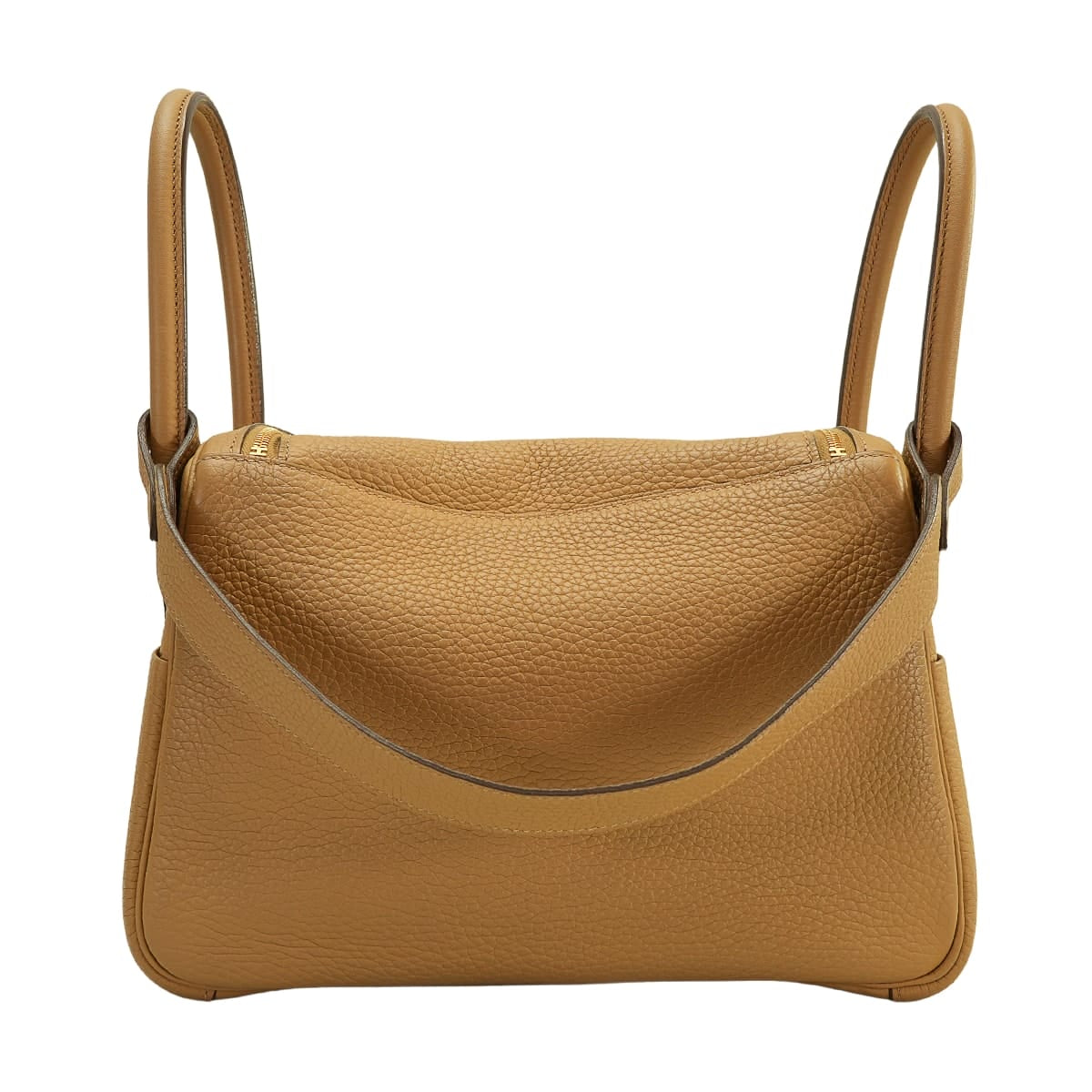 [Pre-loved] HERMES Shoulder bag Lindy 26 Biscuit Taurillon Clemence Gold HW Stamp B[LIKE NEW][Authentic]