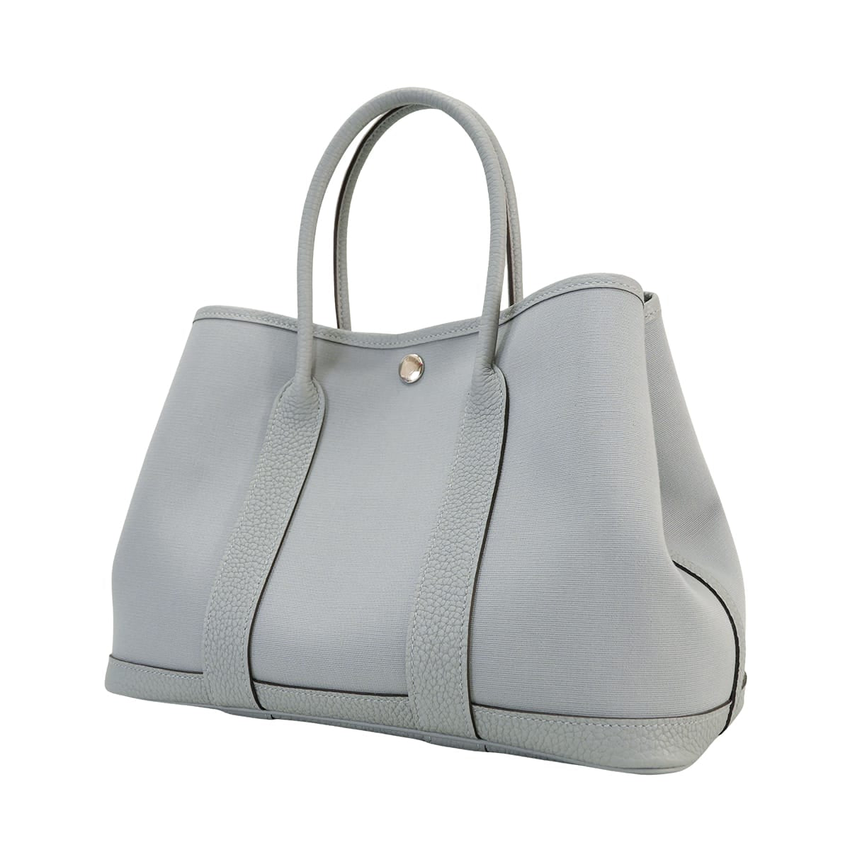 HERMES tote bag Garden Party 30 TPM Gris Pantin Toile officier/Veau Negonda Silver HW Stamp K[BRAND NEW][Authentic]