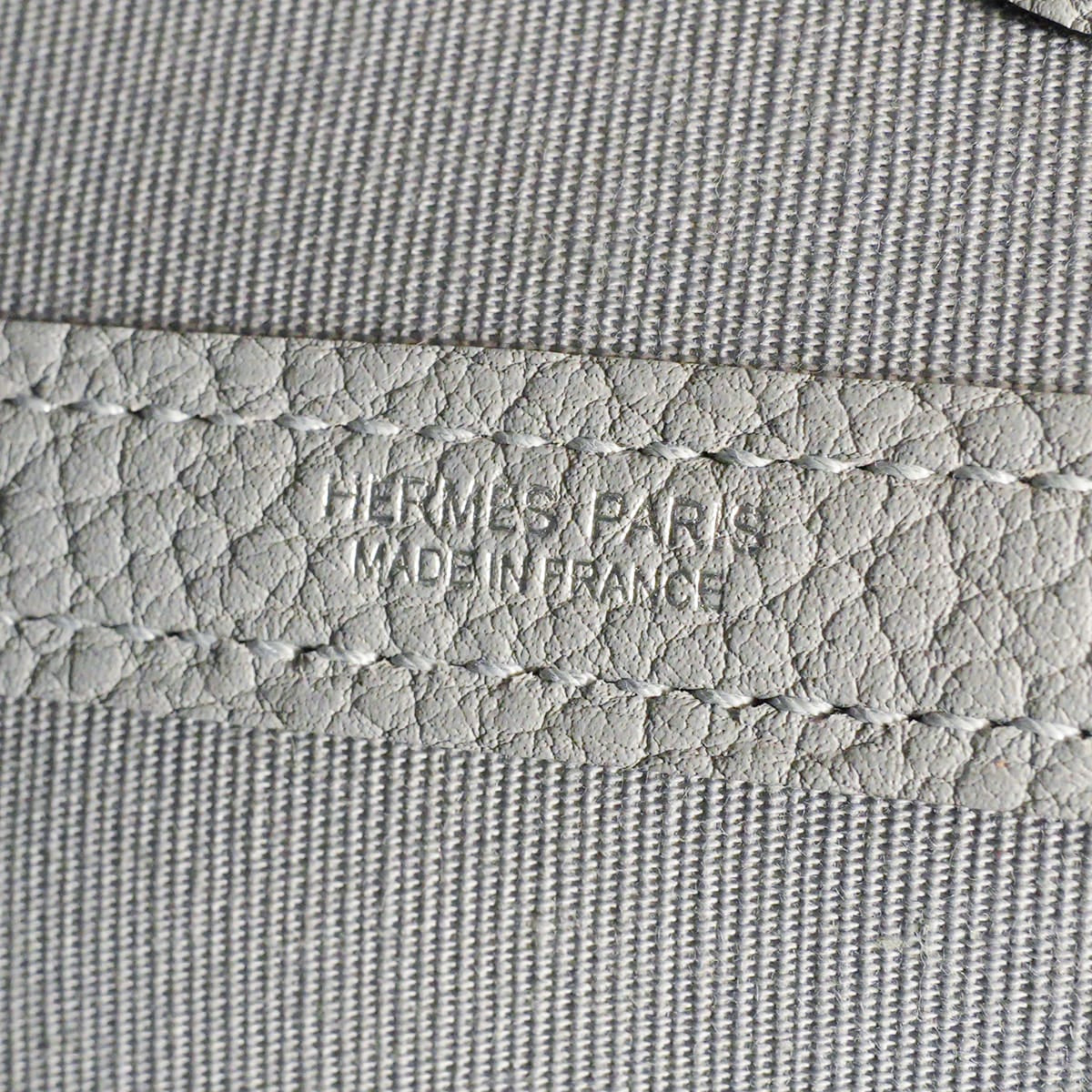 HERMES tote bag Garden Party 30 TPM Gris Pantin Toile officier/Veau Negonda Silver HW Stamp K[BRAND NEW][Authentic]