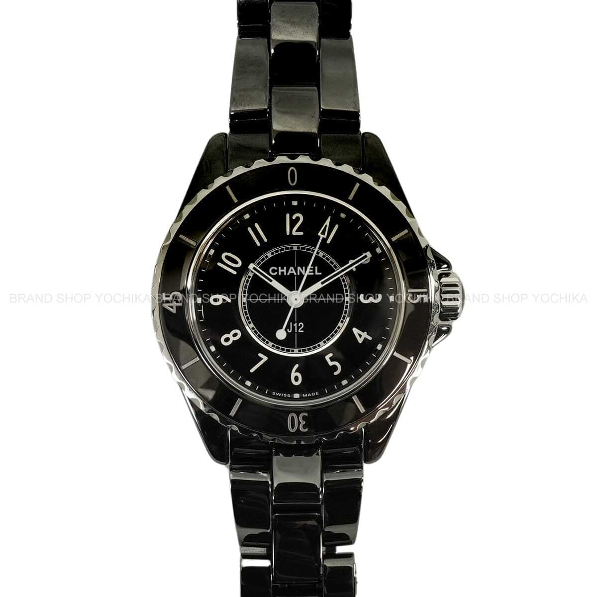 [Pre-loved] CHANEL Watches J12 UNI 33mm quartz Noir (Black) Ceramic/Stainless steel H5695[LIKE NEW][Authentic]