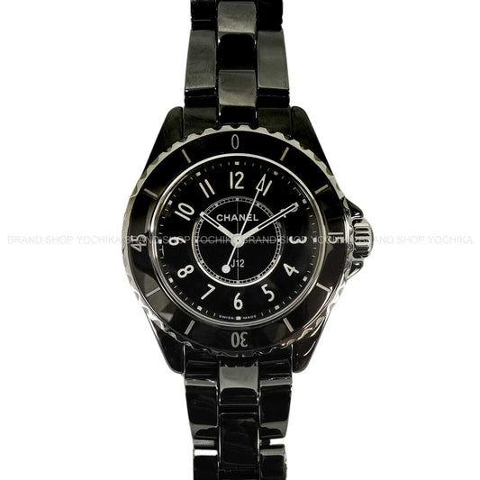 [Pre-loved] CHANEL Watches J12 UNI 33mm quartz Noir (Black) Ceramic/Stainless steel H5695[LIKE NEW][Authentic]