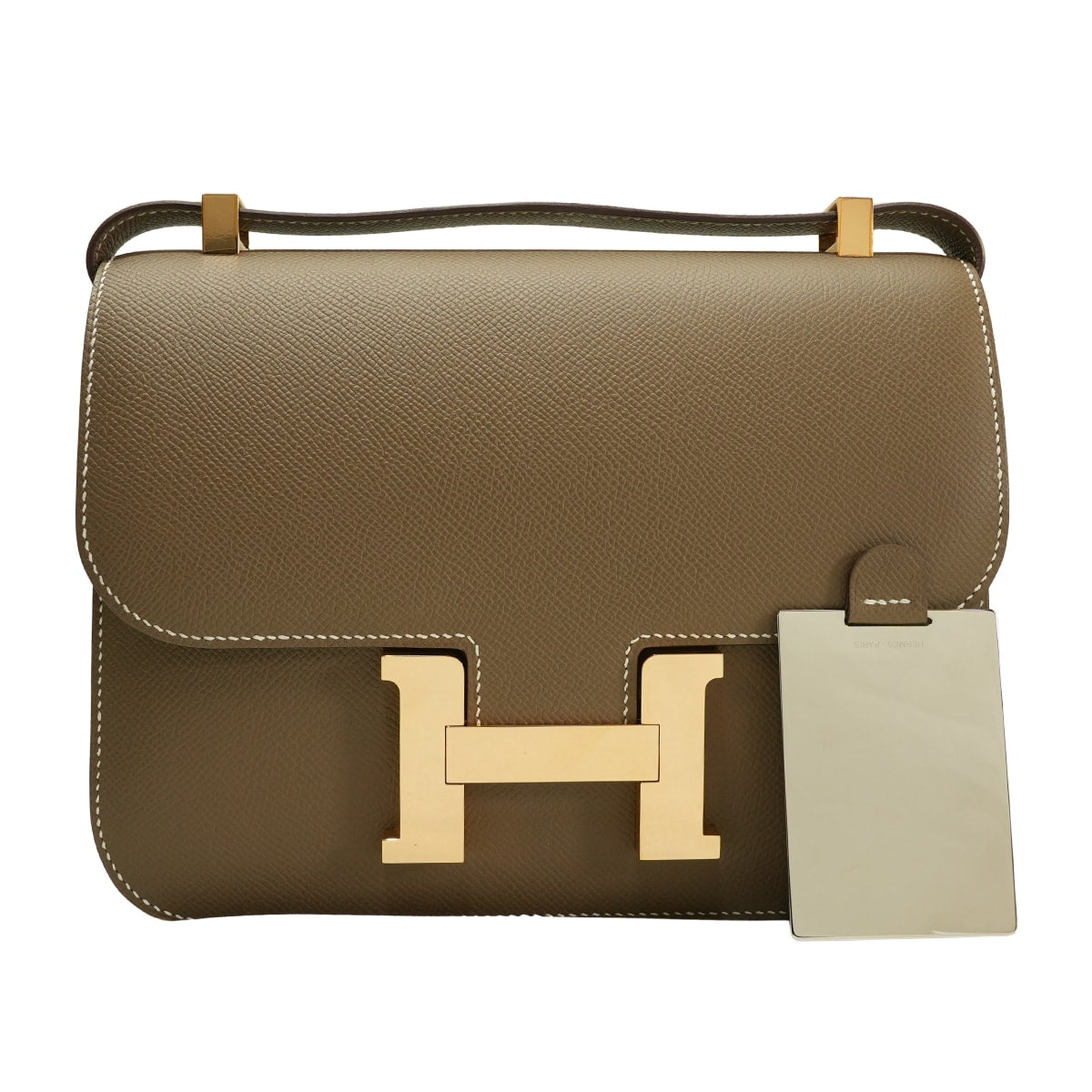 [Pre-loved] HERMES Shoulder bag Constance 3 24 MM Etoupe Veau Epsom Rose Gold HW Stamp K[LIKE NEW][Authentic]