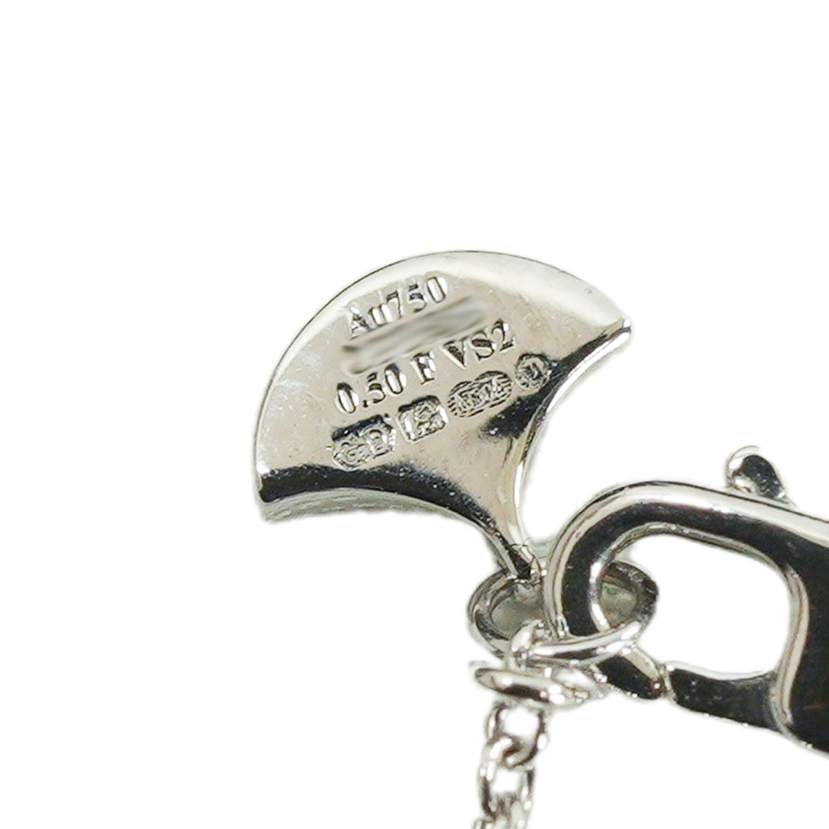 GRAFF necklace Pear-shape Solitaire Silver K18WG/Diamond[EXCELLENT][Authentic]