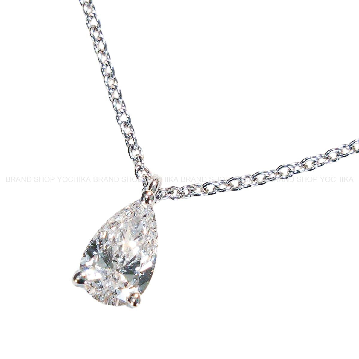 GRAFF necklace Pear-shape Solitaire Silver K18WG/Diamond[EXCELLENT][Authentic]