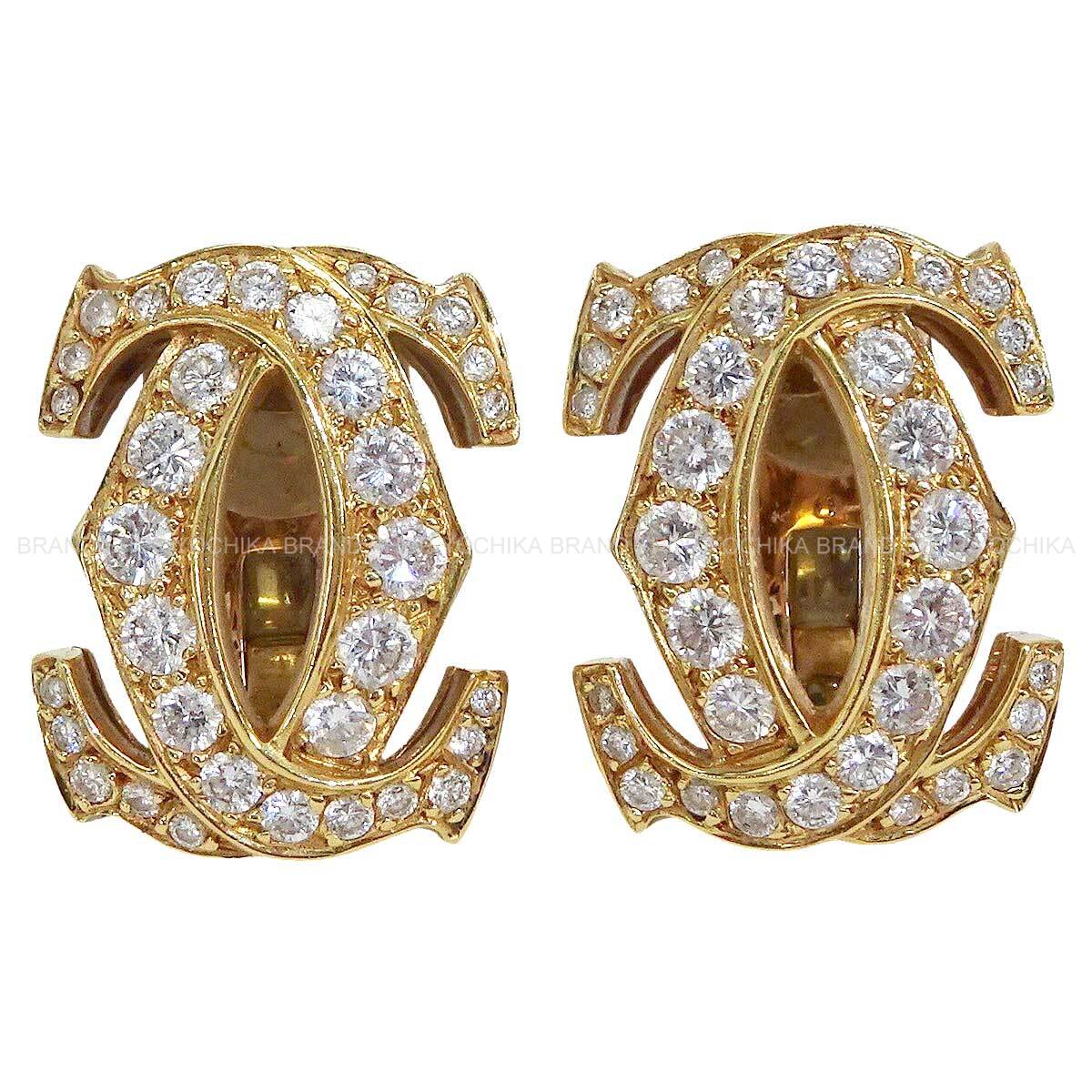 [Pre-loved] CARTIER earrings Vintage Penelope Gold K18YG/Diamond[USED SA][Authentic]