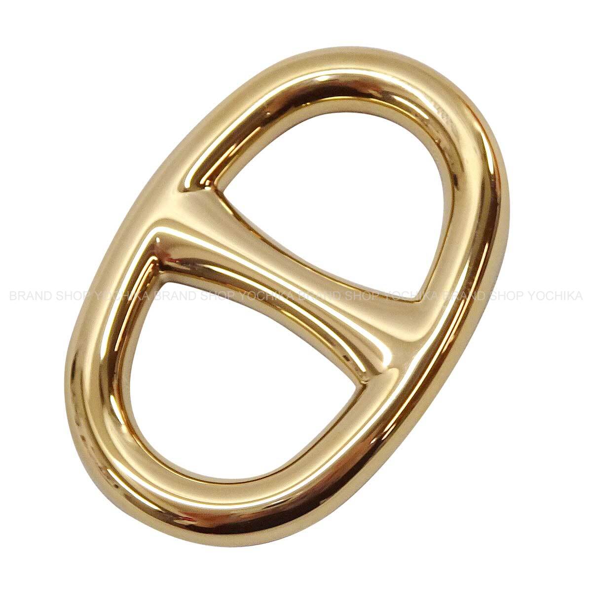 HERMES Scarf ring Chaine D'ancre 90 Perm brass Gold HW[EXCELLENT][Authentic]
