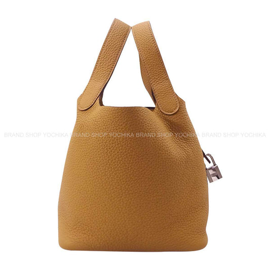 HERMES Handbag Picotin Lock 18 PM Biscuit Taurillon Clemence Silver HW Stamp K[BRAND NEW][Authentic]