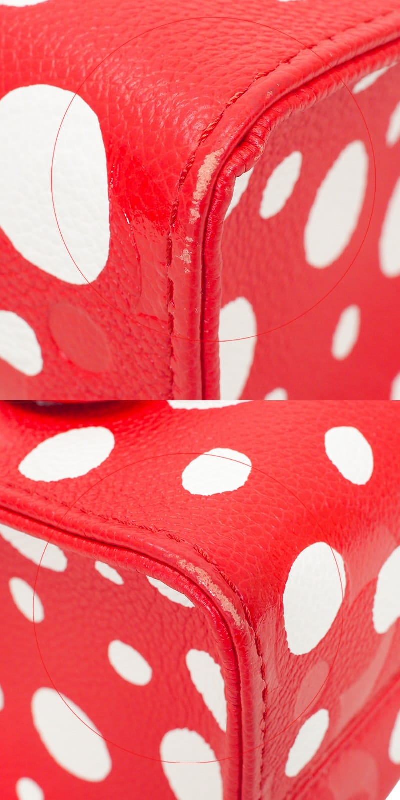 [Pre-loved] LOUIS VUITTON tote bag LV x Yayoi Kusama On The Go Infinity DotsRouge/Blanc (White) Monogram Empreinte Silver HW M46412[LIKE NEW][Authentic]