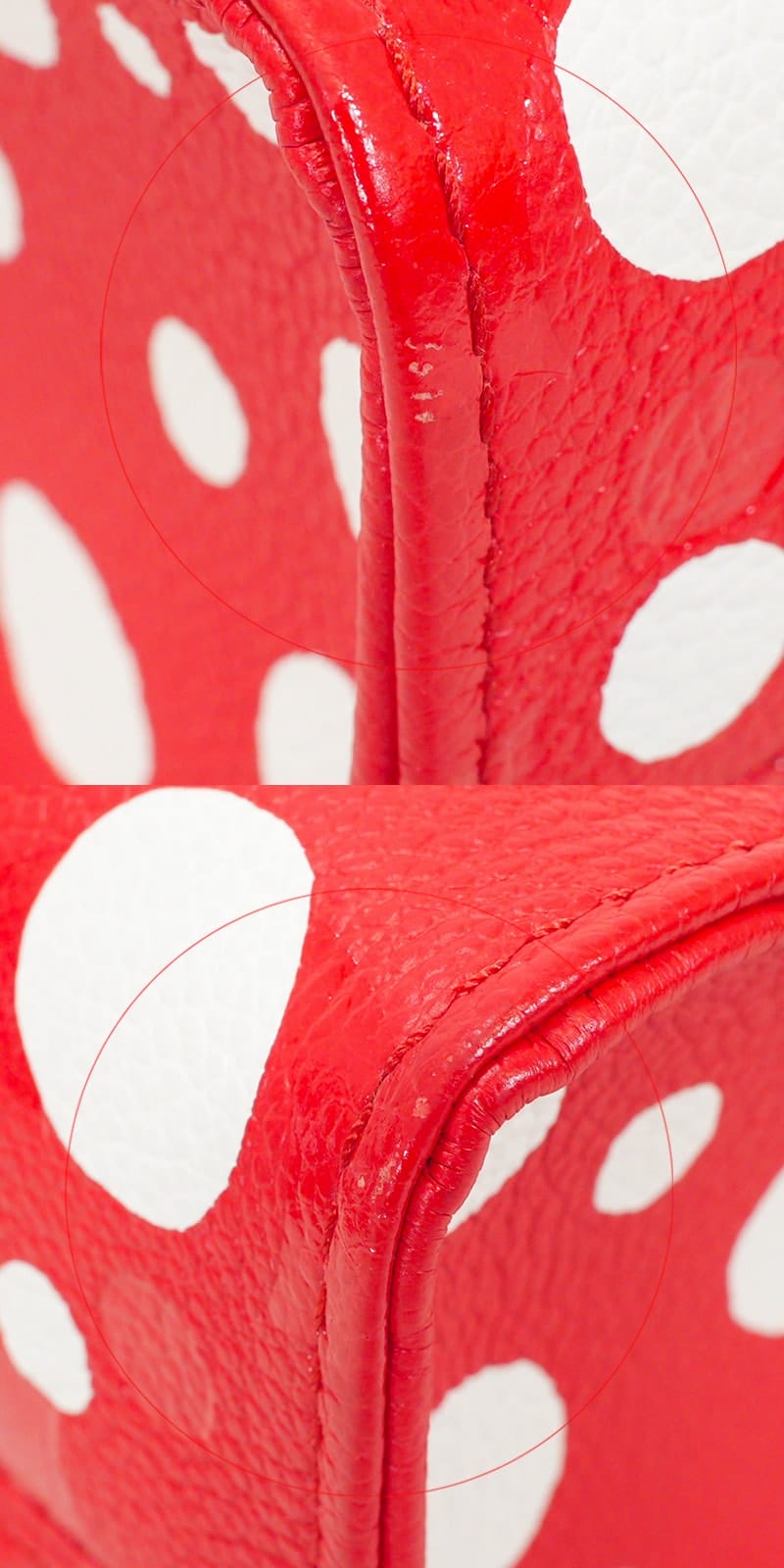 [Pre-loved] LOUIS VUITTON tote bag LV x Yayoi Kusama On The Go Infinity DotsRouge/Blanc (White) Monogram Empreinte Silver HW M46412[LIKE NEW][Authentic]