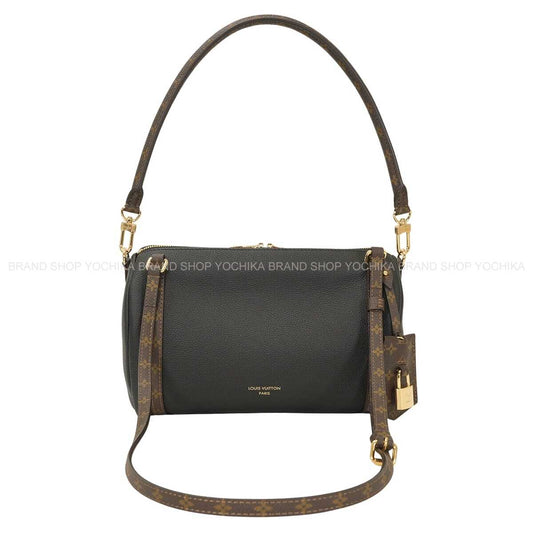 [Pre-loved] LOUIS VUITTON Shoulder bag Handbag 2-Way Express PM Noir (Black) Calfskin/Monogram Canvas Gold HW M26039[LIKE NEW][Authentic]