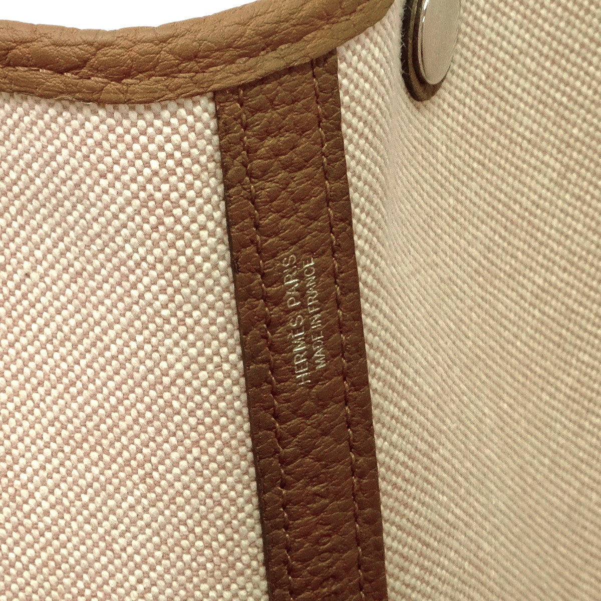HERMES tote bag Garden Party 49 GM Voyage Dance Floor au Faubourg Gris Misty/Jaune Citron/Ecru/Beige/Alezan Toile H Plume/Veau Negonda Silver HW Stamp W[EXCELLENT][Authentic]