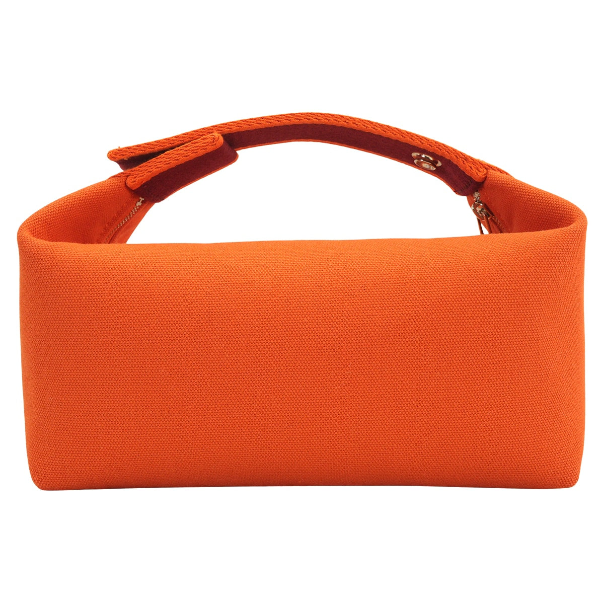 HERMES Handbag Bride a Brac PM Feu Orange/Rouge H Toile H Silver HW[EXCELLENT][Authentic]
