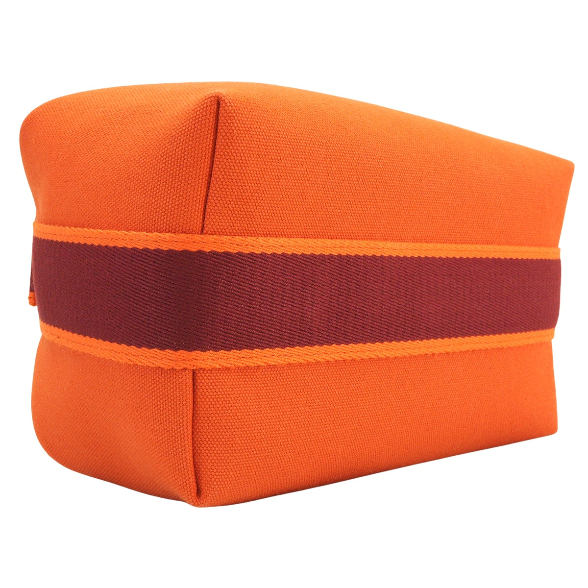 HERMES Handbag Bride a Brac PM Feu Orange/Rouge H Toile H Silver HW[EXCELLENT][Authentic]