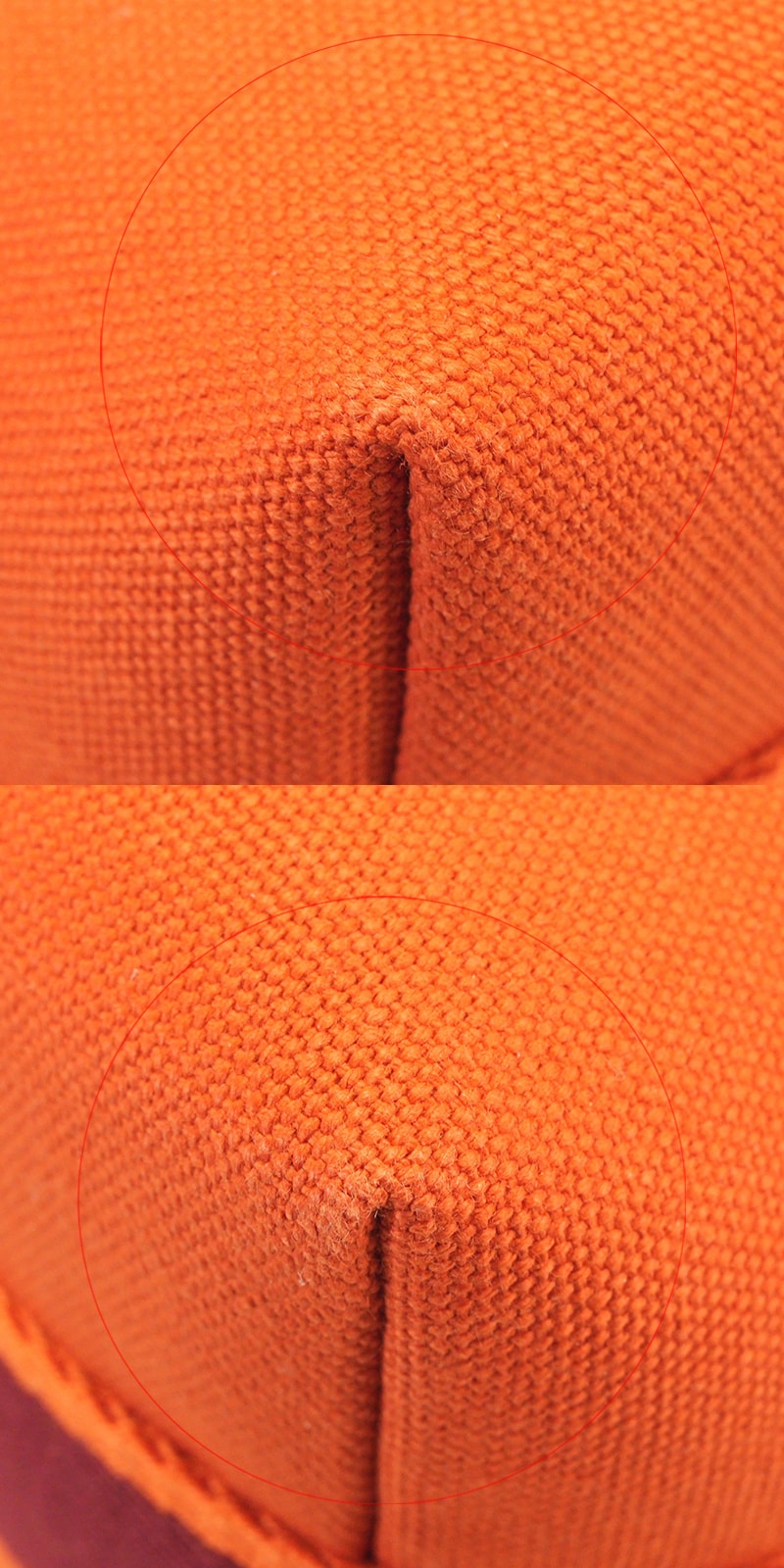 HERMES Handbag Bride a Brac PM Feu Orange/Rouge H Toile H Silver HW[EXCELLENT][Authentic]