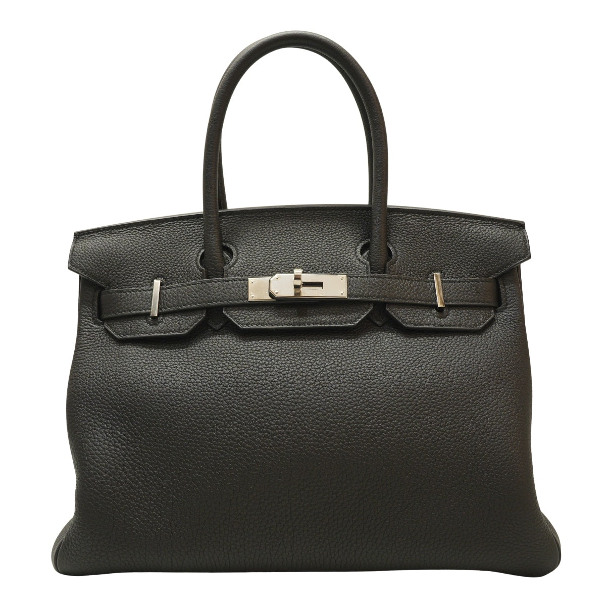 HERMES Handbag Birkin30 Noir (Black) Veau Togo Silver HW Stamp C[EXCELLENT][Authentic]