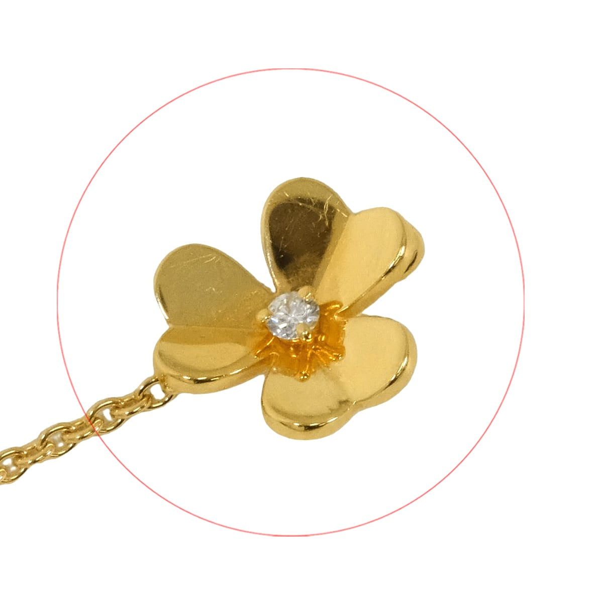 [Pre-loved] Van Cleef & Arpels necklace Frivole 9 flowers Gold K18YG/Diamond VCARD31500[LIKE NEW][Authentic]