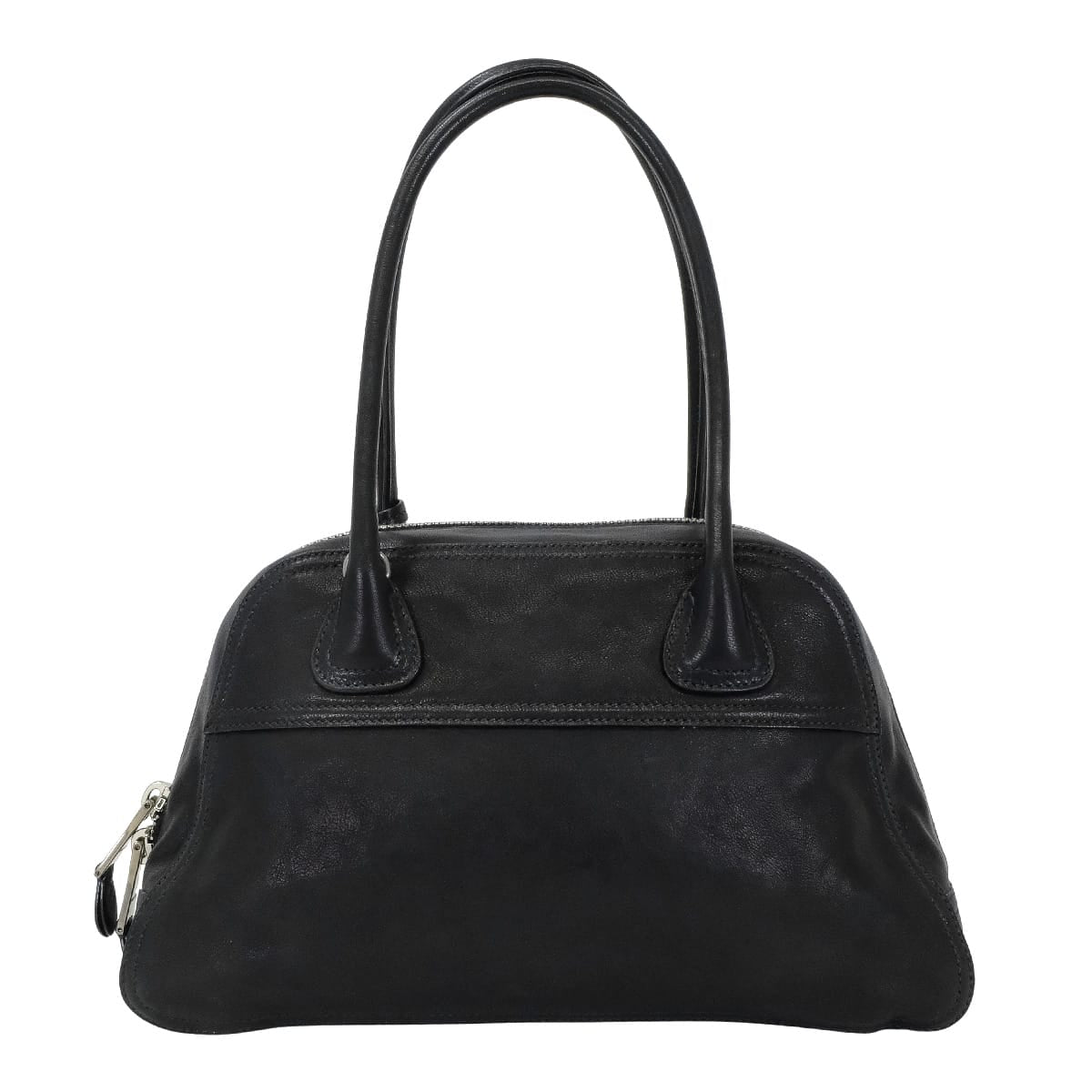 [Pre-loved] Miu Miu Handbag Vivante Regular Size Noir (Black) Nappa Leather Silver HW 5BB199[LIKE NEW][Authentic]