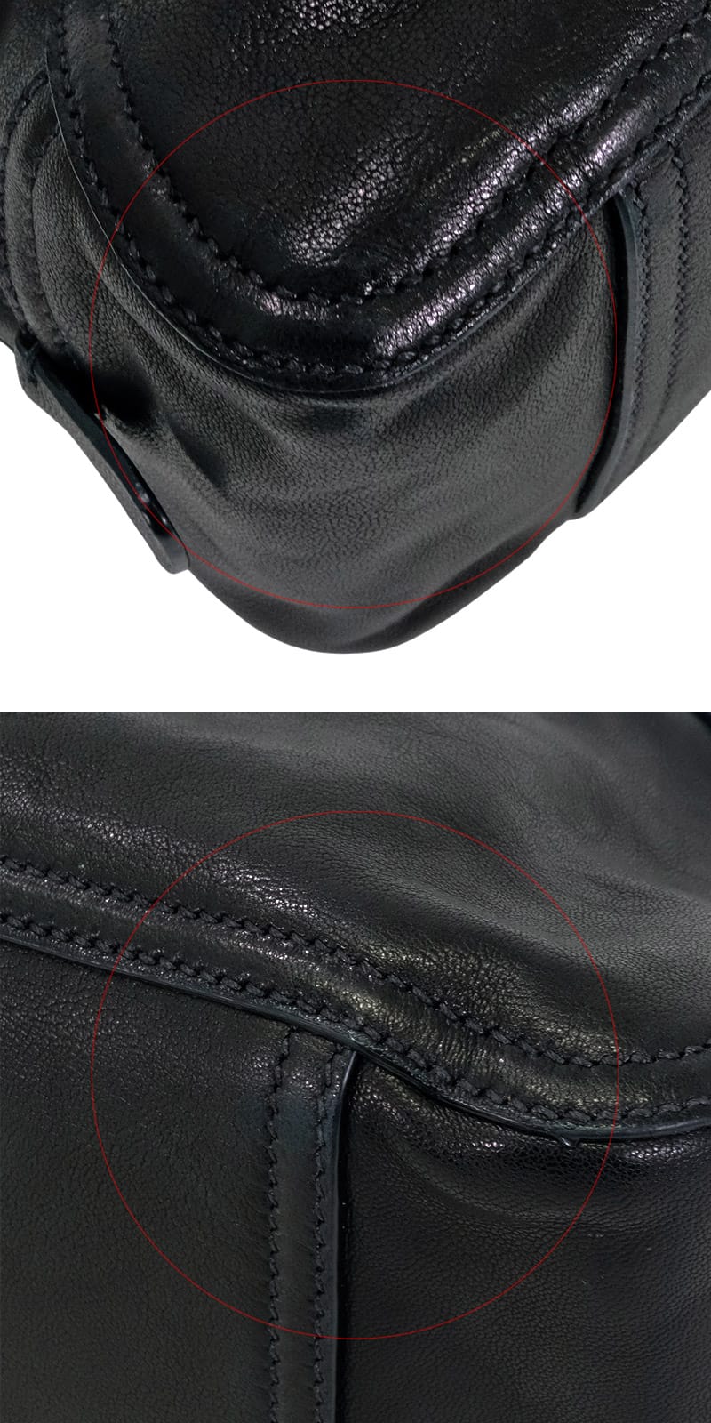 [Pre-loved] Miu Miu Handbag Vivante Regular Size Noir (Black) Nappa Leather Silver HW 5BB199[LIKE NEW][Authentic]