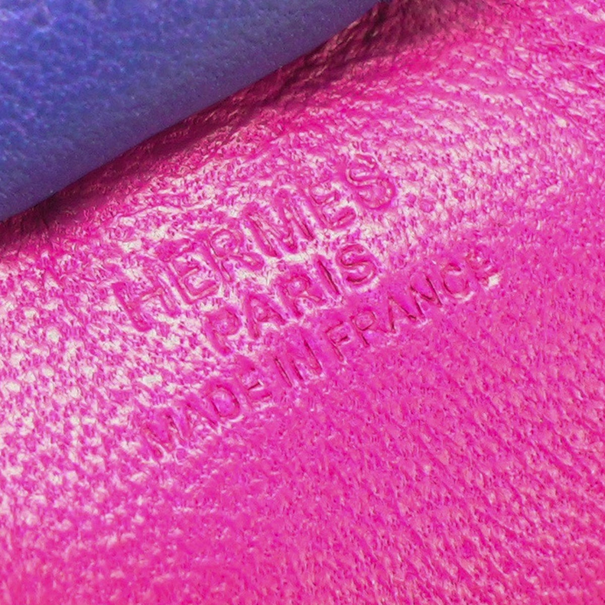 HERMES bag charm Rodeo PM Rose Purple/Malachite/Bleu Electrique Agneau Milo Stamp A[EXCELLENT][Authentic]