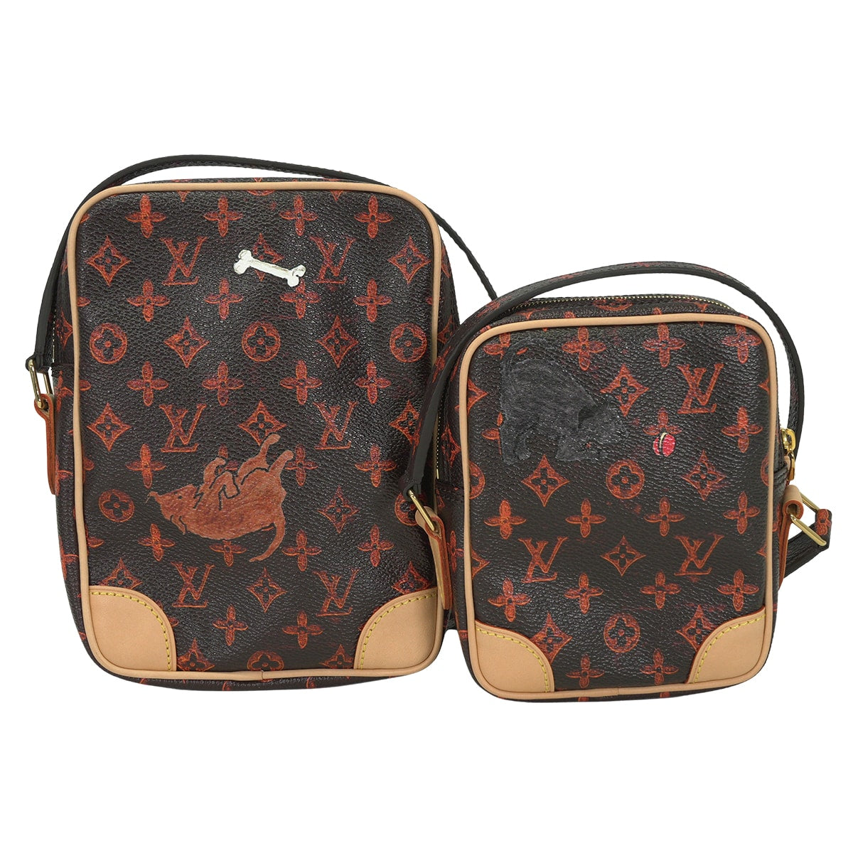 LOUIS VUITTON Shoulder bag Catogram Transformed Paname SetMarron Monogram Canvas Gold HW M44399[EXCELLENT][Authentic]