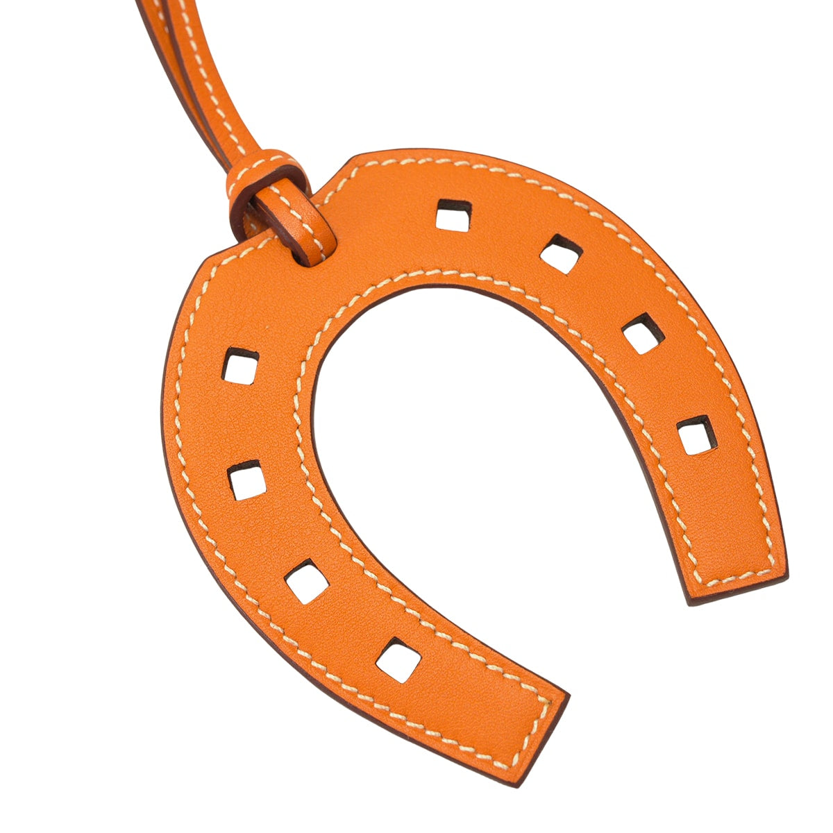 HERMES bag charm Paddock Apricot Veau Swift[EXCELLENT][Authentic]