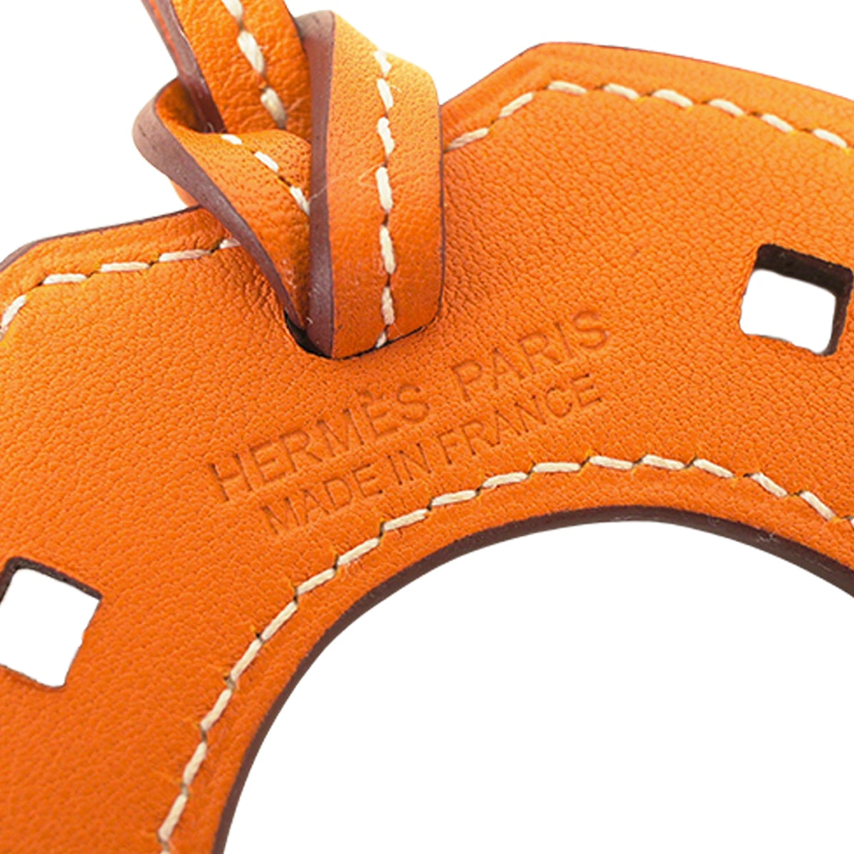 HERMES bag charm Paddock Apricot Veau Swift[EXCELLENT][Authentic]