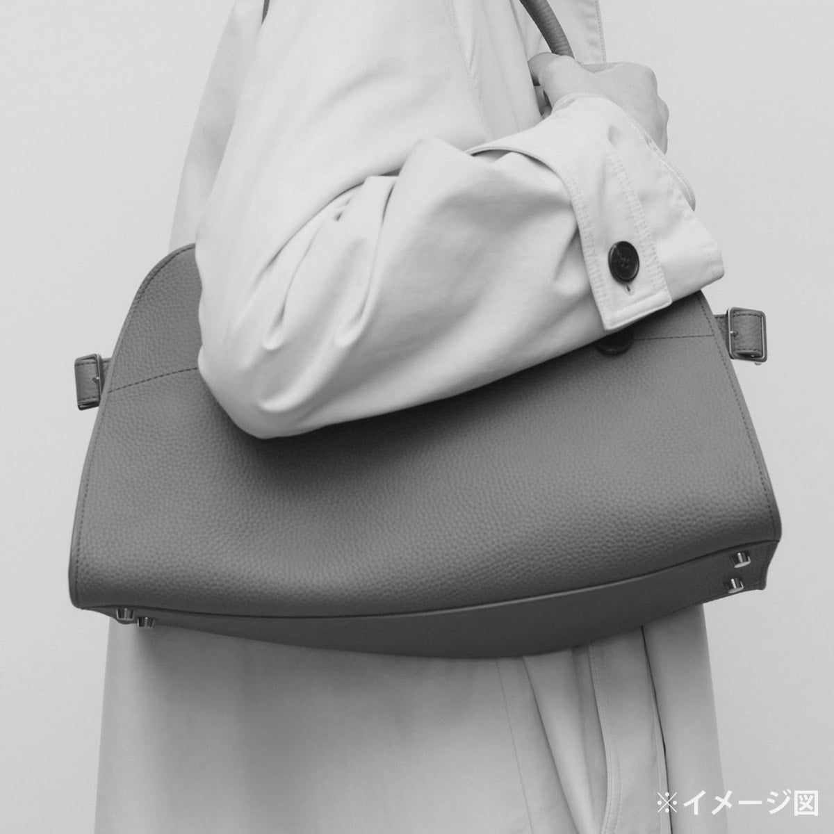 [Pre-loved] The Row Handbag Margaux Shoulder 12Muschio Saddle Leather Silver HW W1712 L72[USED SA][Authentic]
