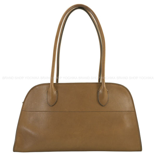 [Pre-loved] The Row Handbag Margaux Shoulder 12Muschio Saddle Leather Silver HW W1712 L72[USED SA][Authentic]