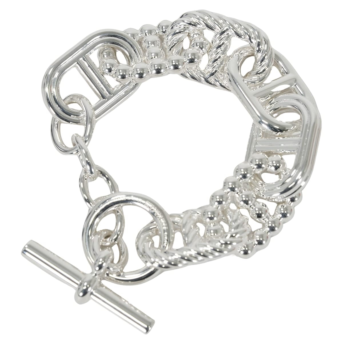 HERMES bracelet Chaine d'Ancre Alea 2 GM #17 Silver Silver925 (SV925 Ag925)[EXCELLENT][Authentic]