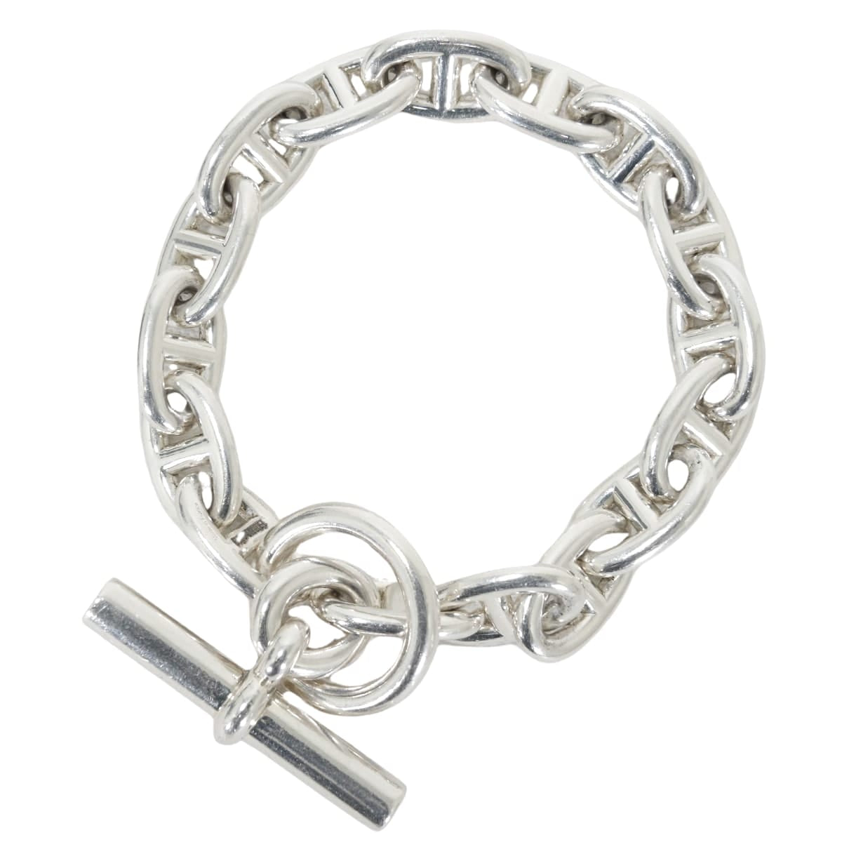 [Pre-loved] HERMES bracelet Chaine D'ancre MM 16 Links Silver Silver925 (SV925 Ag925)[USED A][Authentic]