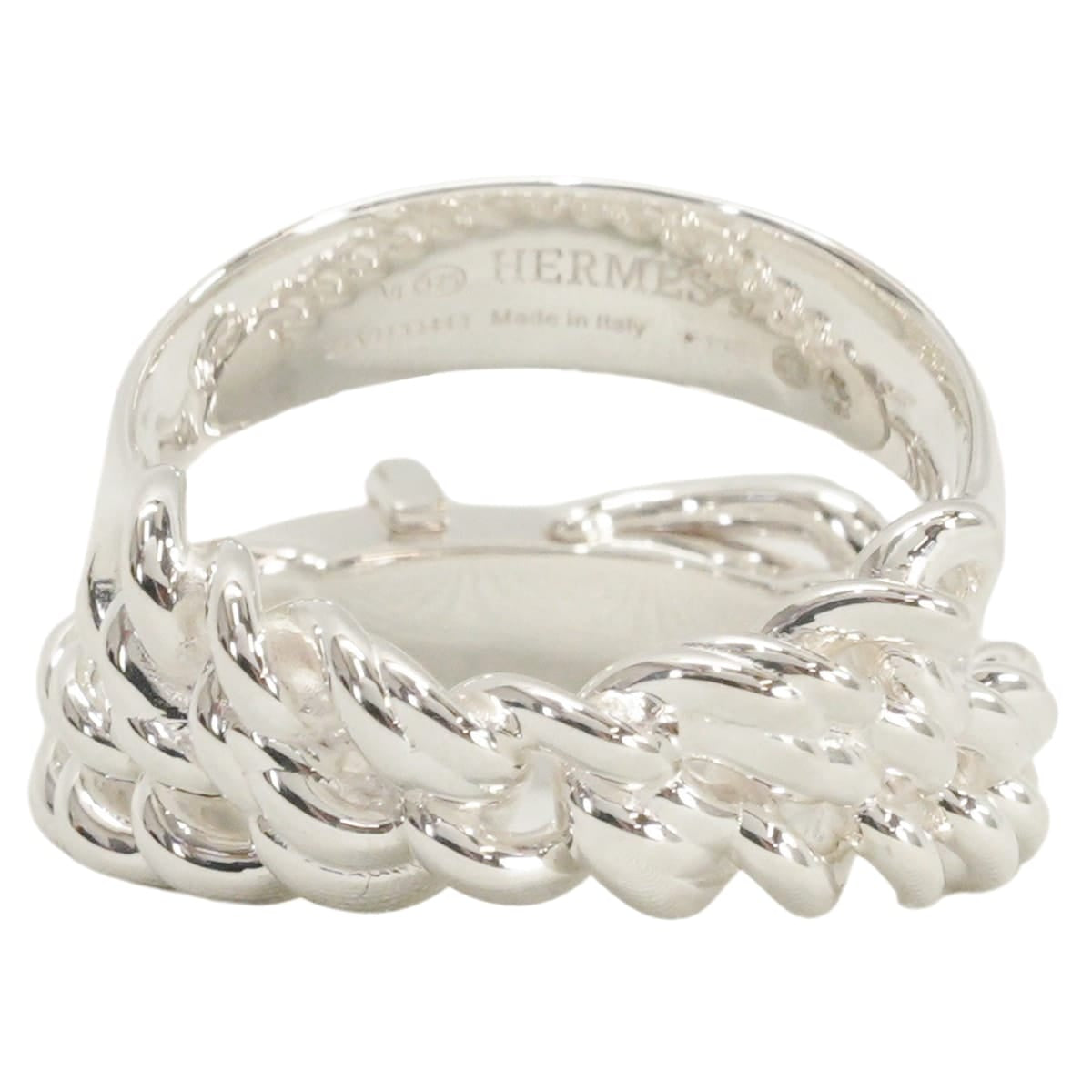 HERMES ring Boucle Sellier Inflexible GM Silver925 (SV925 Ag925) #57[BRAND NEW][Authentic]