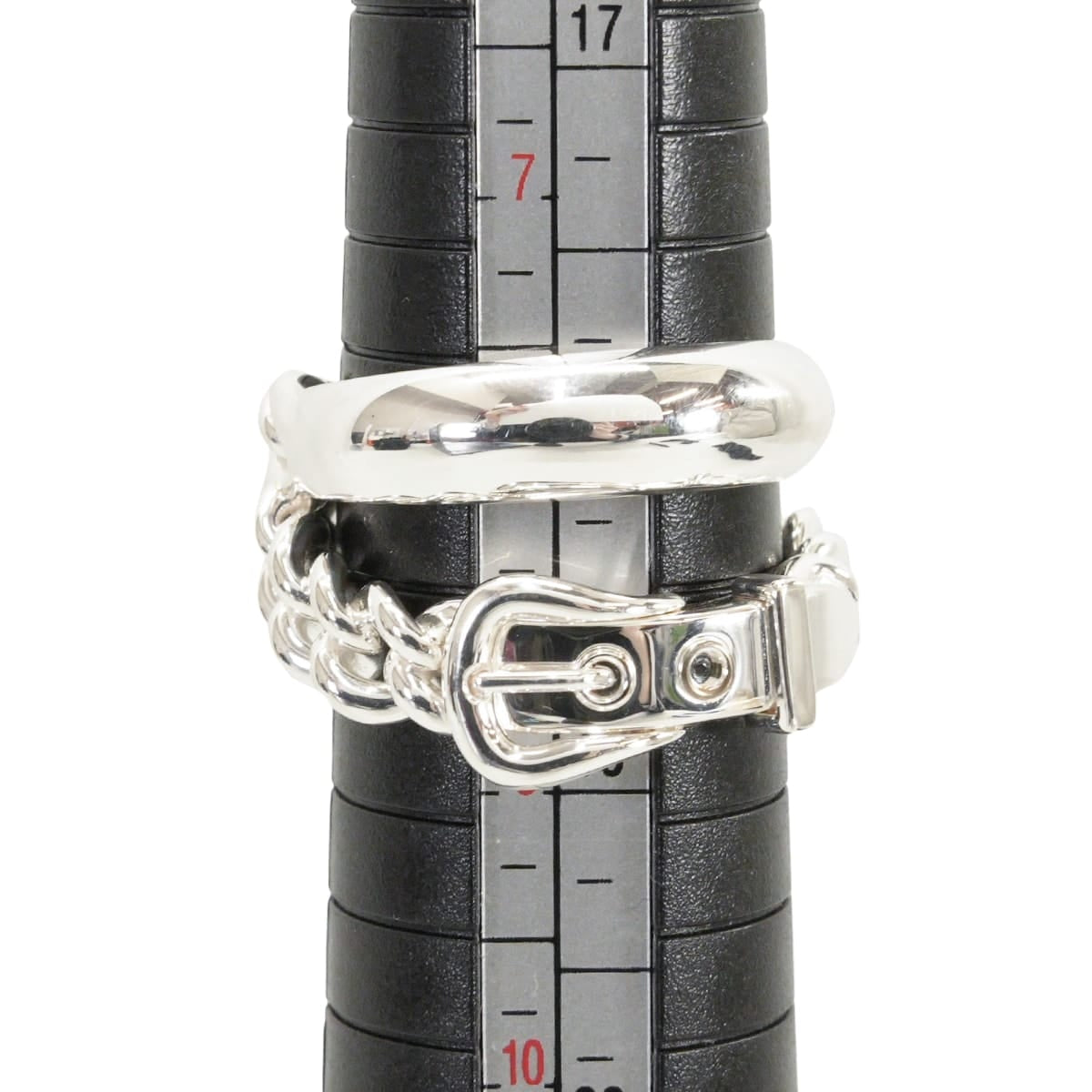 HERMES ring Boucle Sellier Inflexible GM Silver925 (SV925 Ag925) #57[BRAND NEW][Authentic]