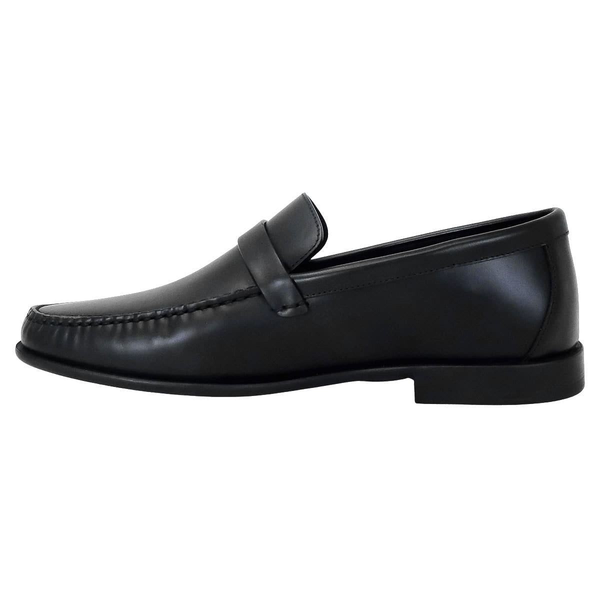 HERMES loafers Mens Loafer Moccasins IDEM Noir (Black) Calfskin #39 Black HW[EXCELLENT][Authentic]