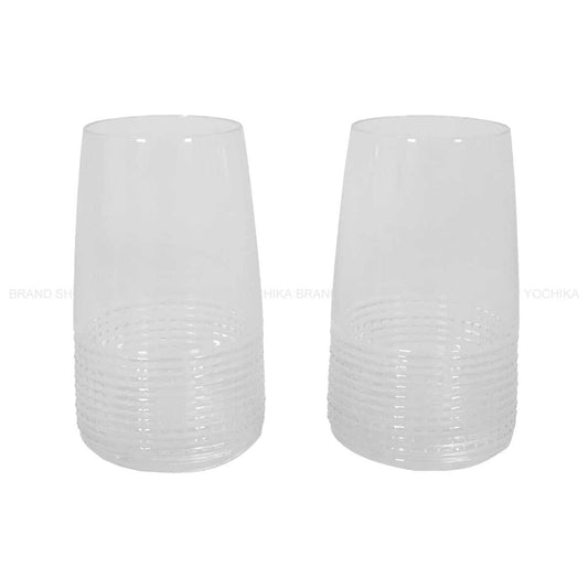 [Pre-loved] HERMES glass Highball INTERVALLE Pair Not Specified Crystal Glass[LIKE NEW][Authentic]