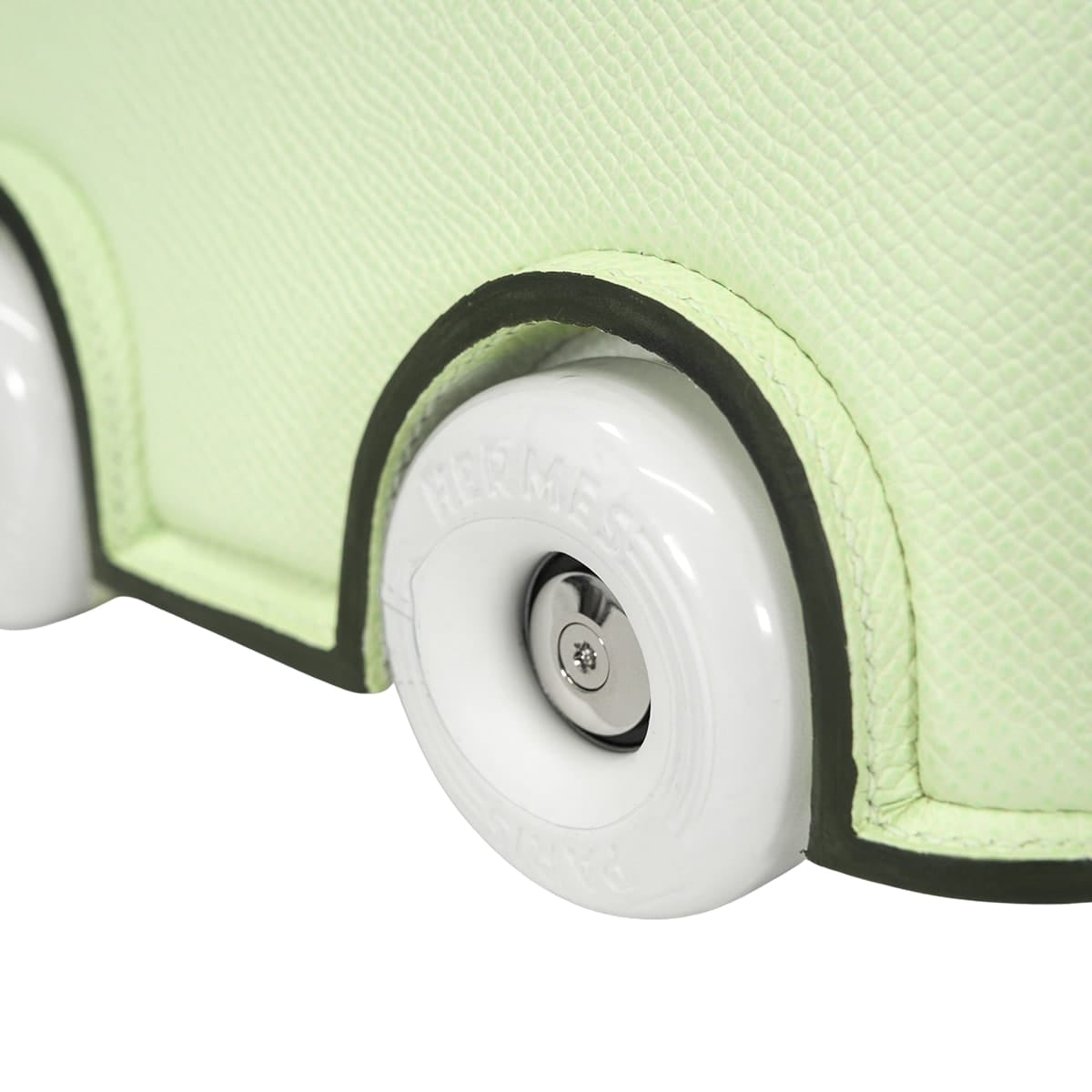 HERMES Handbag Bolide on wheels Mini 20 Vert Fizz/Blanc (White) Veau Epsom Silver HW Stamp U[EXCELLENT][Authentic]