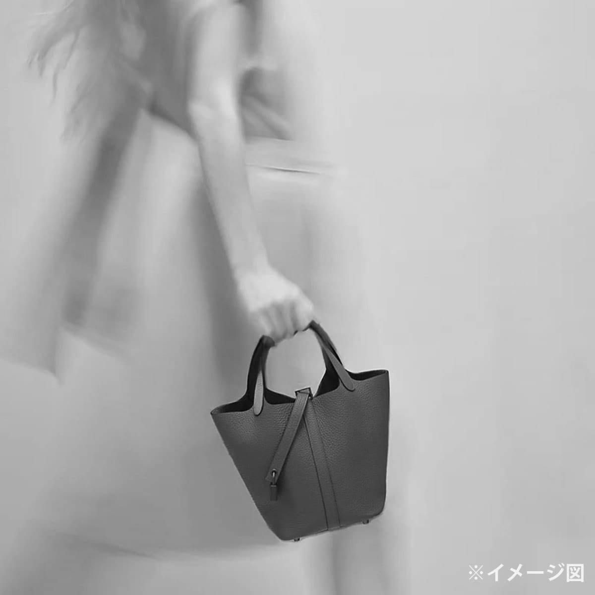 HERMES Handbag Picotin Lock 18 PM Noir (Black) Taurillon Clemence Silver HW Stamp U[EXCELLENT][Authentic]