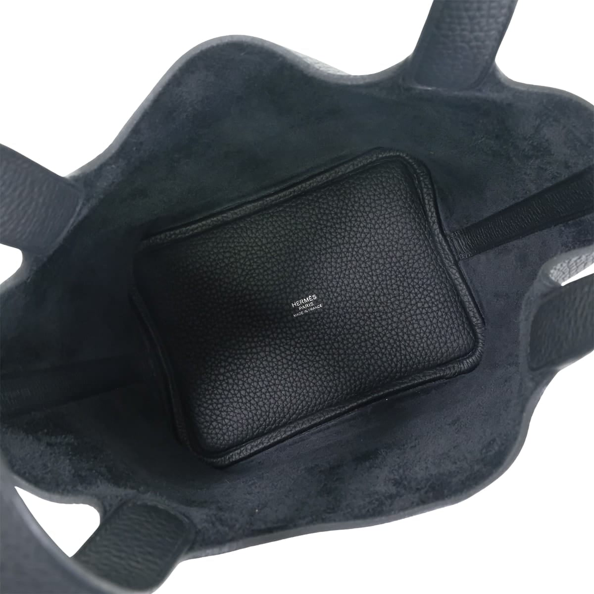 HERMES Handbag Picotin Lock 18 PM Noir (Black) Taurillon Clemence Silver HW Stamp U[EXCELLENT][Authentic]