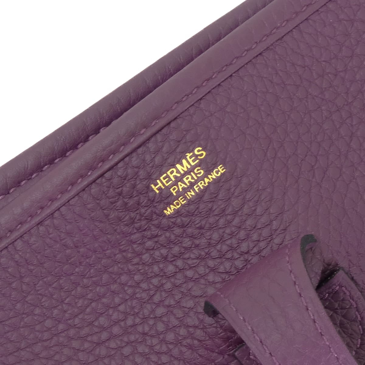 HERMES Shoulder bag Evelyne 29 PM Cassis Taurillon Clemence Gold HW Stamp U[EXCELLENT][Authentic]