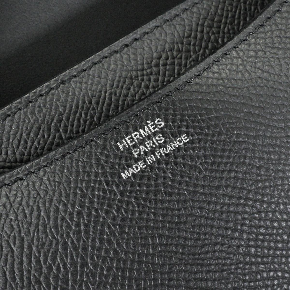 HERMES Shoulder bag Constance 3 18 Miroir Noir (Black) Veau Epsom Silver HW Stamp G[EXCELLENT][Authentic]