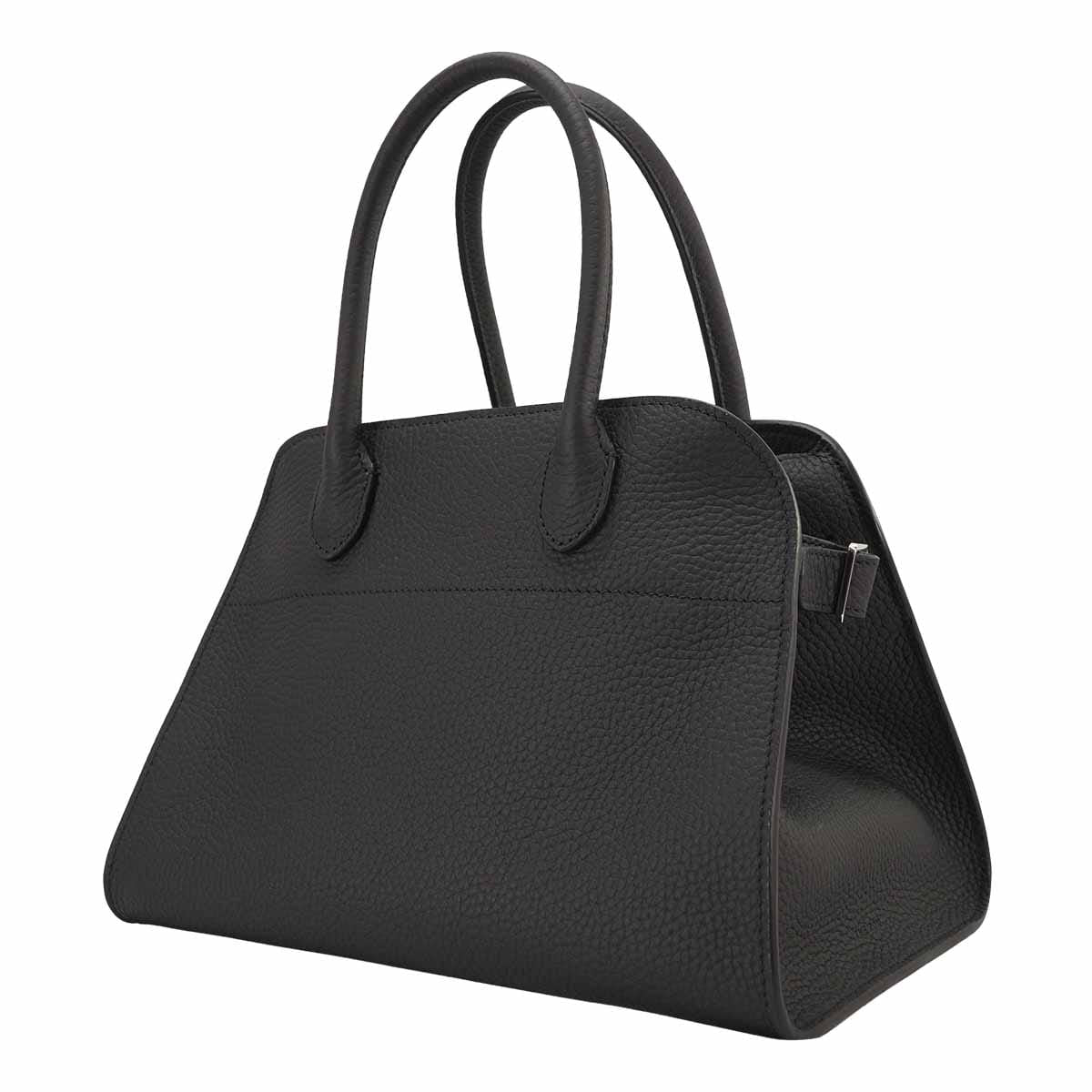 The Row Handbag Soft Margaux 10 Noir (Black) Calfskin Silver HW[EXCELLENT][Authentic]