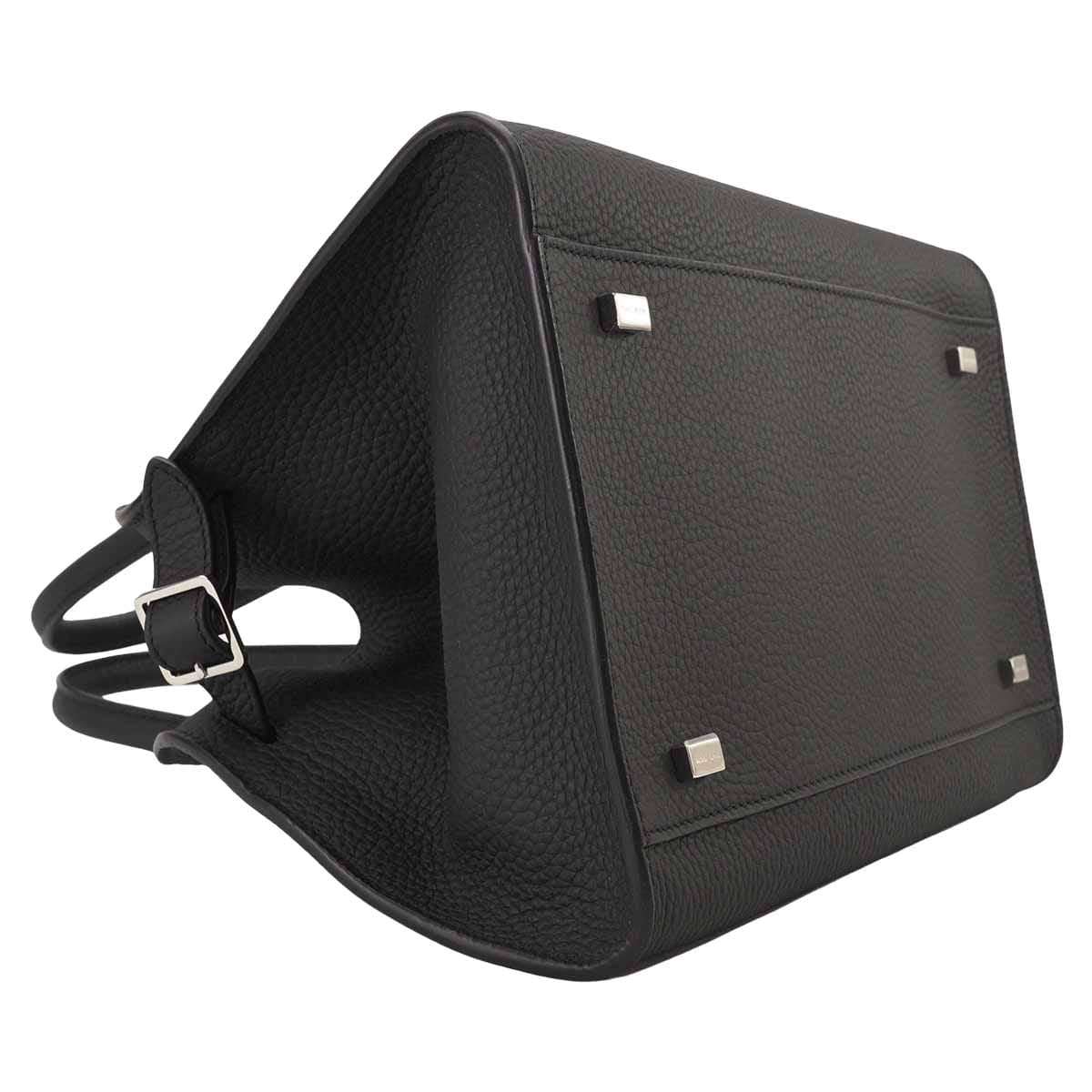 The Row Handbag Soft Margaux 10 Noir (Black) Calfskin Silver HW[EXCELLENT][Authentic]