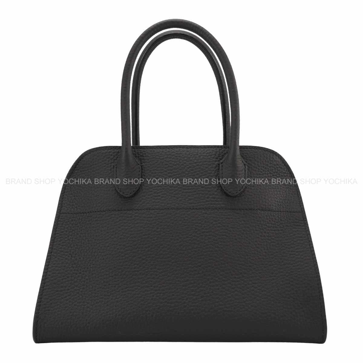 The Row Handbag Soft Margaux 10 Noir (Black) Calfskin Silver HW[EXCELLENT][Authentic]