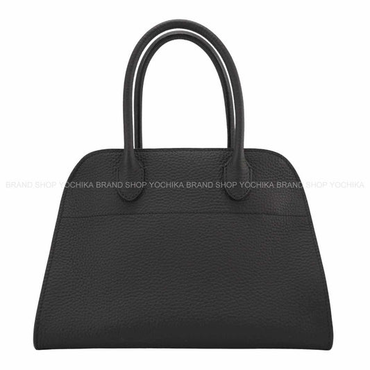 The Row Handbag Soft Margaux 10 Noir (Black) Calfskin Silver HW[EXCELLENT][Authentic]