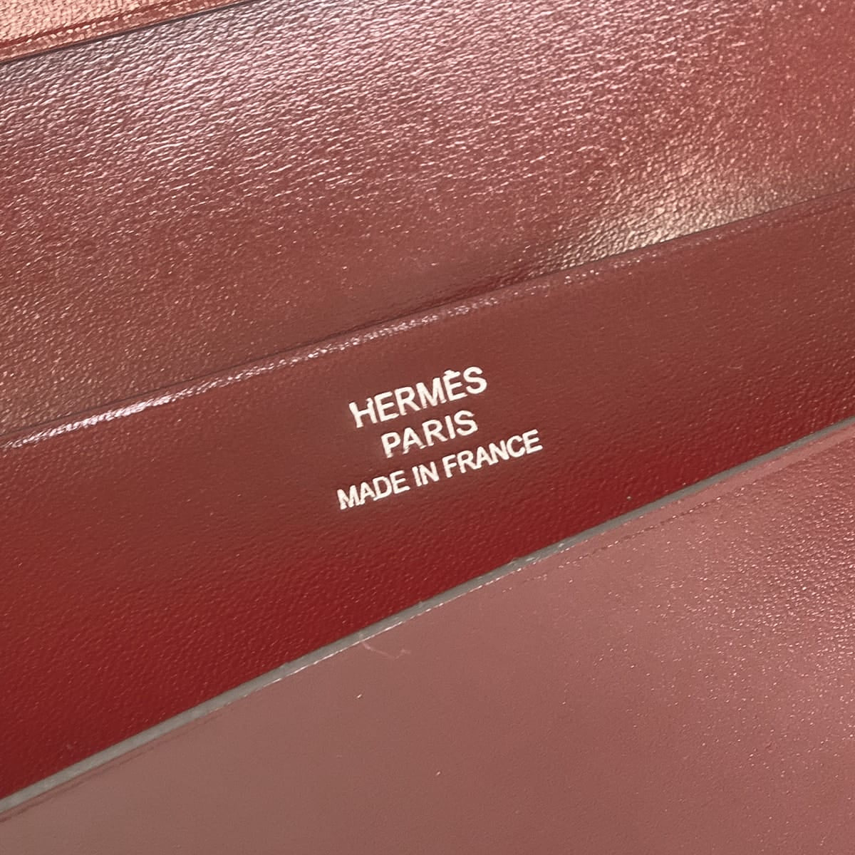 HERMES billfold MC2 Fleming Portefeuille Rouge H Box Calf Stamp X[EXCELLENT][Authentic]