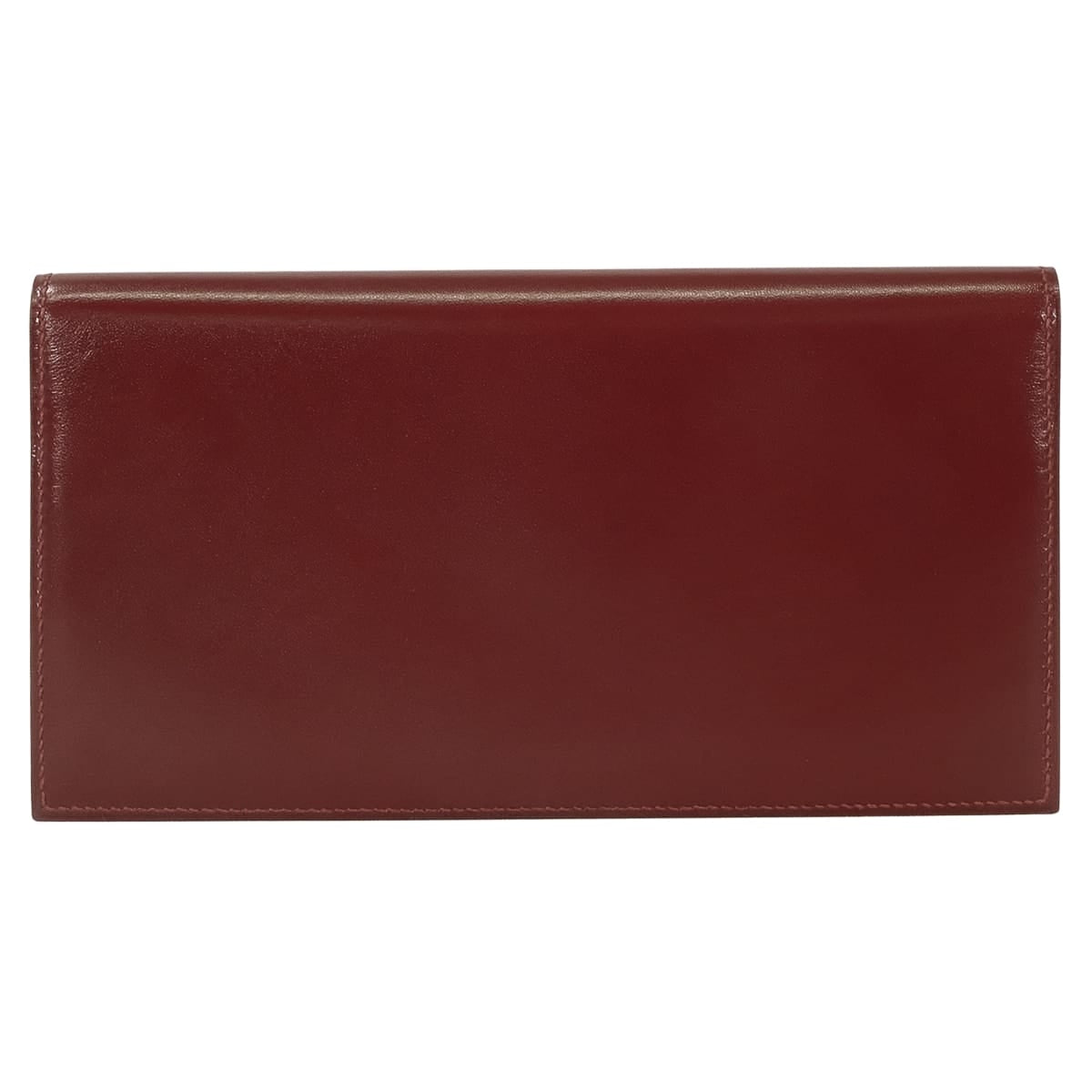 HERMES billfold MC2 Fleming Portefeuille Rouge H Box Calf Stamp X[EXCELLENT][Authentic]