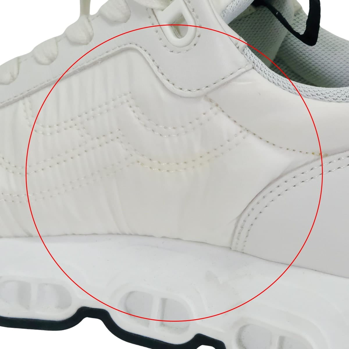 [Pre-loved] HERMES sneakers Ladies impulse Chaine D'ancre Blanc (White)/Noir (Black) Parachute Fabric / Calfskin ＃35[LIKE NEW][Authentic]
